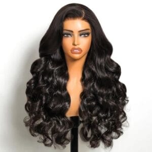 Lace Front Wigs frontal Pre Cut Lace Glueless Human Hair Wig Pre Plucked Long Black Body Wave Wig Frontal
