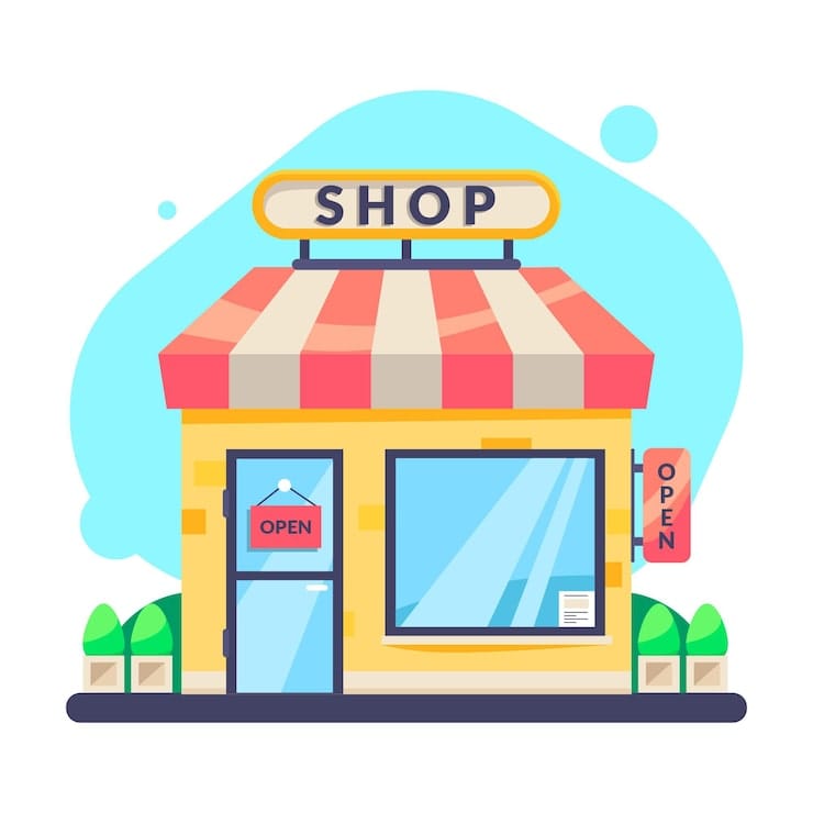 Shop With Sign Open Design 23 2148544029
